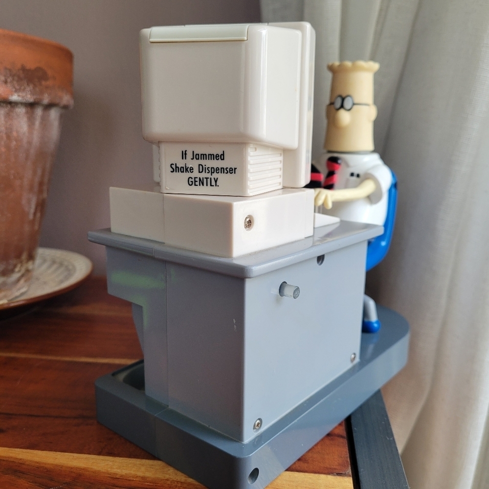 DILBERT 1998 Electronic M&M Candy Dispenser Computer Office Desk As Is - Picture 4 of 14